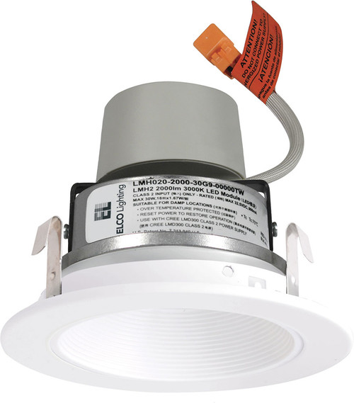 Elco E414R08 Cedar System Contemporary 4 inch Module & Driver with Baffle LED Down Light