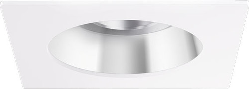 Elco EKCL3329C Pex Modern Chrome w/ White Trim 3 Inch Canless Square Adjustable Gimbal Recessed Can Light