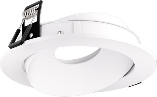 Elco EKCL4179W Pex Modern White 4 Inch Canless Round Directional Gimbal Recessed Lighting