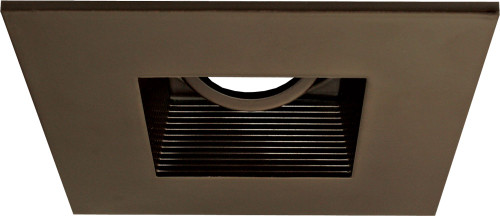 Elco EKCL4284BZ Pex Contemporary Bronze 4 Inch Canless Square Adjustable Baffle Recessed Light