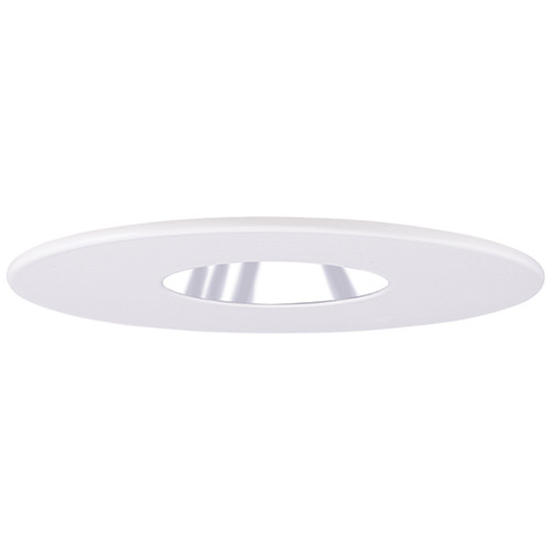 Elco EL1429C Contemporary White / Chrome 4" Adjustable Reflector Pinhole Recessed Can Light Trim