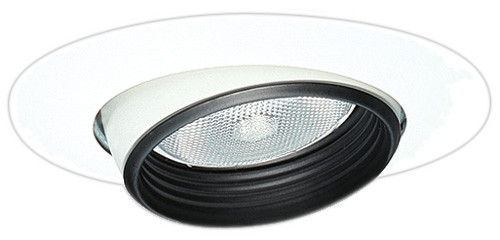 Elco EL17B Contemporary Black Medium Base 6" Recessed Light Baffle Eyeball Ceiling Can Light