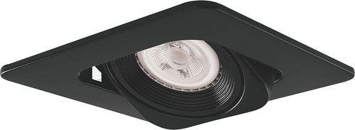 Elco EL2440B Modern Black 4" Low Voltage Square Can Light Trim