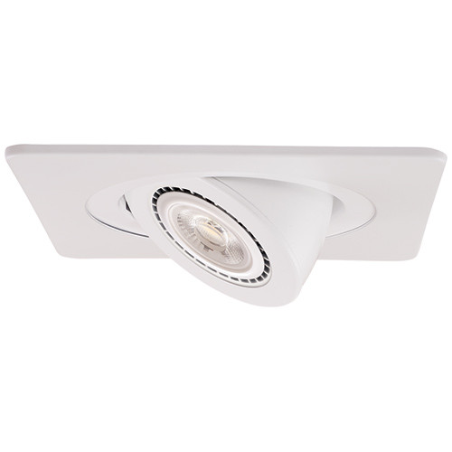 Elco EL2488W Contemporary White 4" Die Cast Adjustable Square Recess Light Trim