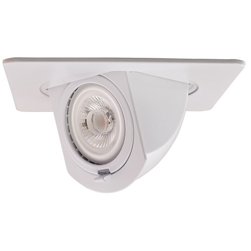 Elco EL2497W Modern White 4" Square Recessed Lighting With Pull Down