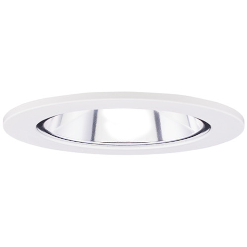 Elco EL2621C Contemporary Clear with White Medium Base 3" Halogen Line Voltage Die Cast Adjustable Reflector Can Light