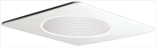 Elco EL2993W Modern White Medium Base 4" Recessed Light Phelonic Baffle Mini Recessed Light Recessed Light Trim