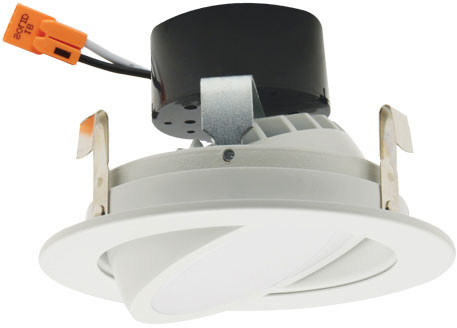 Elco EL416CT5W Modern White 4 Inch Adjustable Gimbal Recessed LED Lighting Insert