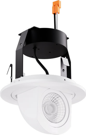 Elco EL497CT5W2 Modern White LED 4 inch Round LED Adjustable Pull-Down Down Lighting Insert