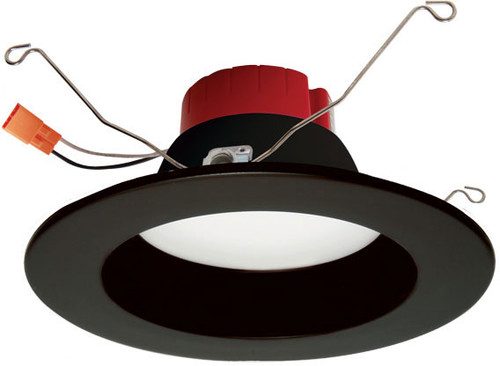 Elco EL615CT5BB Contemporary Black 5 Inch / 6 Inch Five-Color Temperature Switch Reflector LED Can Light Insert