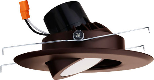 Elco EL616CT5BZ Modern Bronze 5" or 6" Round Adjustable Gimbal Recessed LED Light Insert