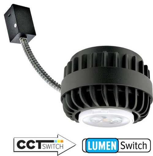Elco ELB15RCT5ICA Birch Contemporary Black LED Recessed Downlight Pro Module with 5-CCT Switch
