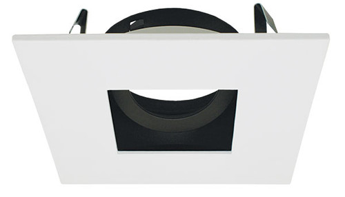 Elco ELK3327W Pex Contemporary Recessed Light Fixture All White 3 Inch Square Adjustable Pinhole