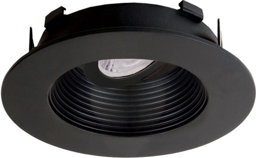Elco ELK4723BB Flexa Contemporary Recess Light All Black 4 Inch Round Baffle for Module