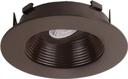 Elco ELK4723BZBZ Flexa Contemporary Ceiling Can Light Bronze 4 Inch Round Baffle for Module