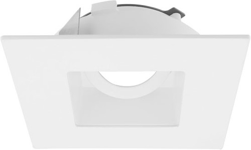Elco ELK4759WW Flexa Modern All White 4 Inch Adjustable Square Reflector Recessed Light Trim