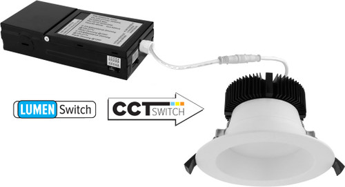 Elco ERT475CT5DW Modern White LED Pot Light 4 High Lumen Round Reflector Insert with 5-CCT Switch