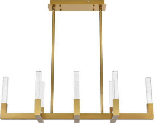 Elegant 1030G42SG Noemi Satin Gold LED 42" Island Light Fixture