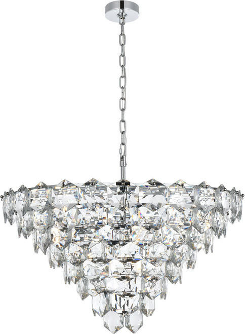 Elegant 1050D32C Adaline Chrome 32" Lighting Pendant