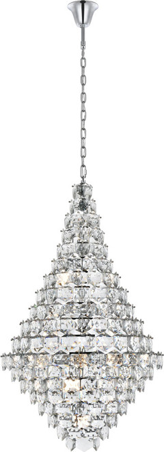 Elegant 1050G36C Adaline Chrome Foyer Light Fixture