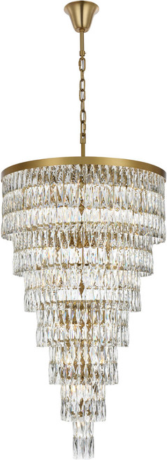 Elegant 1060SR32SG Josephine Satin Gold Foyer Lighting