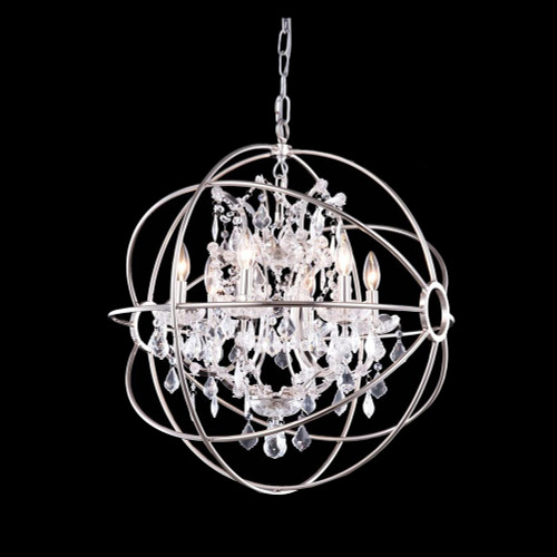 Elegant 1130D25PN-RC Urban Polished Nickel Finish 25" Wide Chandelier Light