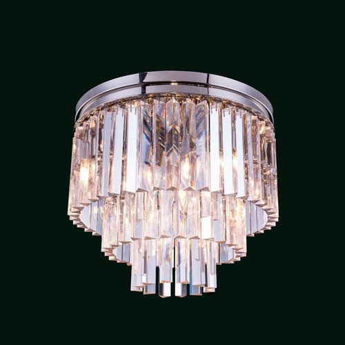 Elegant 1201F20PN-RC Urban Polished Nickel Finish 20" Wide Ceiling Light