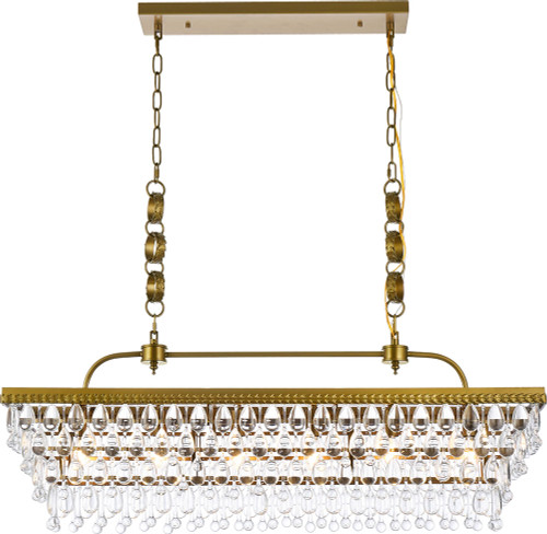 Elegant 1219G40BR Nordic Contemporary Brass Island Lighting