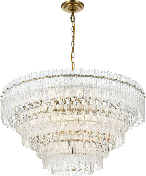 Elegant 1780D31SG Emilia Satin Gold 31" Hanging Light