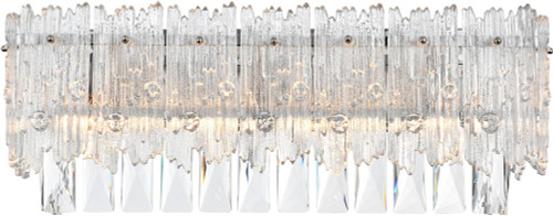 Elegant 1780W19C Emilia Chrome and Clear 19" Sconce Lighting