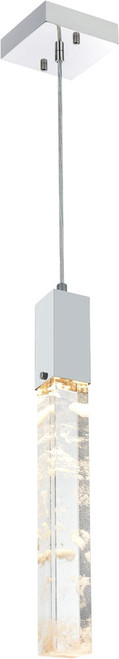 Elegant 2088D5C Aurora Chrome and Clear LED Mini Pendant Lighting Fixture
