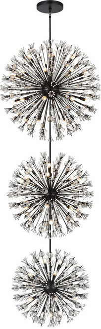 Elegant 2500G44L3BK Vera Black Hanging Light