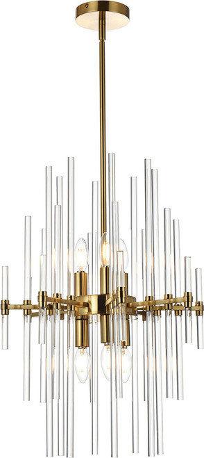 Elegant 2502D17SG Sienna Modern Gold 17" Pendant Lighting Fixture