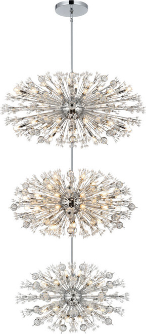 Elegant 2500G50L3C Vera Chrome Pendant Lamp