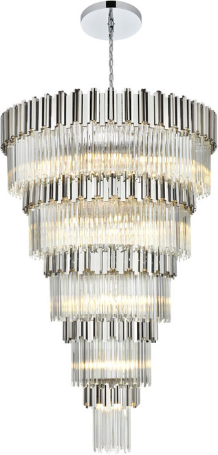 Elegant 3400GR48C Willow Modern Chrome Foyer Lighting Fixture