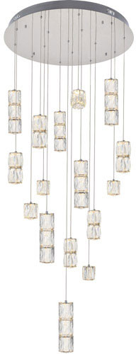 Elegant 3500D28C Polaris Chrome LED Multi Drop Ceiling Lighting