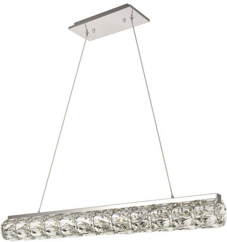 Elegant 3501D36C Valetta Chrome LED 36.5" Kitchen Island Lighting