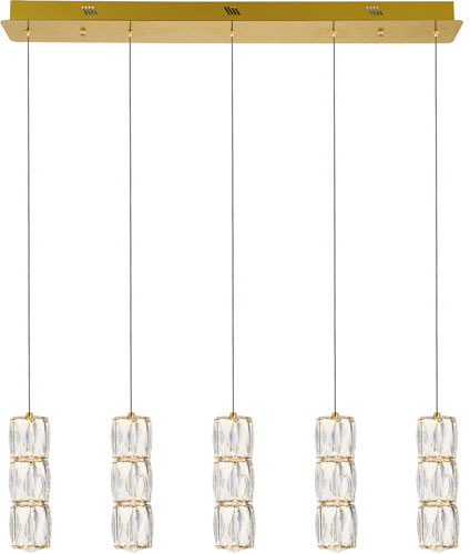 Elegant 3500D5G Polaris Gold LED Multi Lighting Pendant