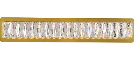 Elegant 3502W24G Monroe Gold LED Bathroom Light Sconce