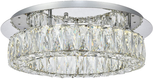 Elegant 3503F18C Monroe Chrome LED Flush Lighting