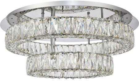 Elegant 3503F26L2C Monroe Chrome LED Overhead Light Fixture