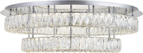 Elegant 3503F33L2C Monroe Chrome LED Ceiling Lighting Fixture