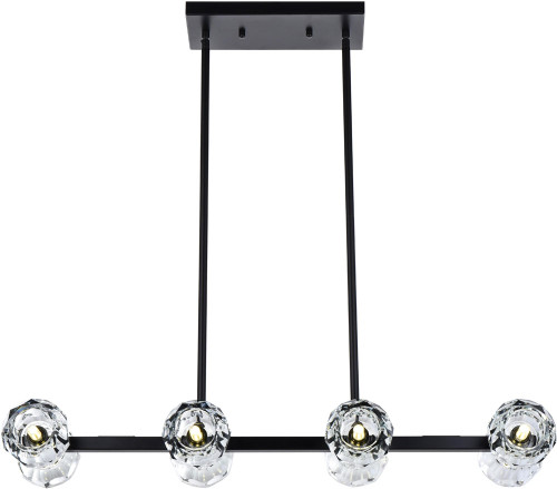 Elegant 3505D31BK Eren Black Kitchen Island Lighting