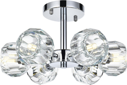 Elegant 3505F14C Eren Chrome Flush Mount Lighting
