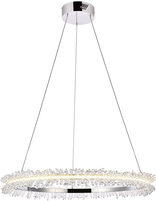 Elegant 3506D26C Laurel Chrome 26" Lighting Pendant