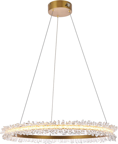 Elegant 3506D26G Laurel Gold 26" Ceiling Light Pendant