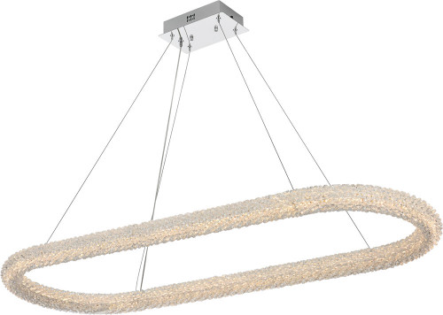 Elegant 3800D50L1C Bowen Chrome LED 51" Island Light Fixture