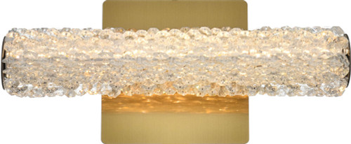 Elegant 3800W12SG Bowen Satin Gold LED 12" Bath Lighting Sconce