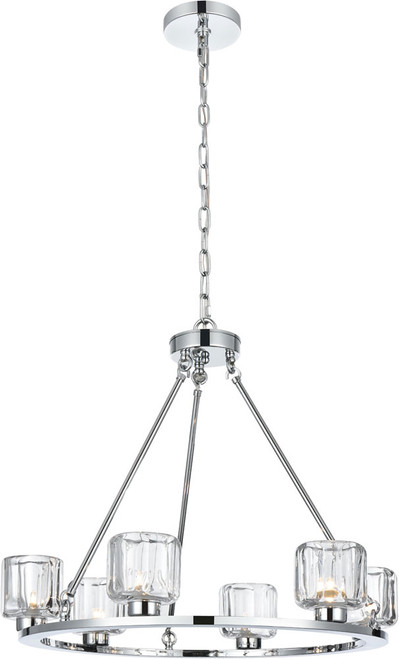 Elegant 5100D26C Cadence Modern Chrome Chandelier Lighting