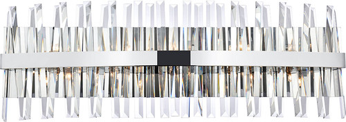 Elegant 6200W36C Serephina Crystal Chrome 10-Light Bathroom Vanity Lighting